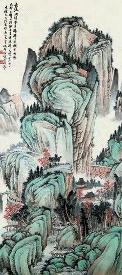 徐晓村 山水 立轴 设色纸本