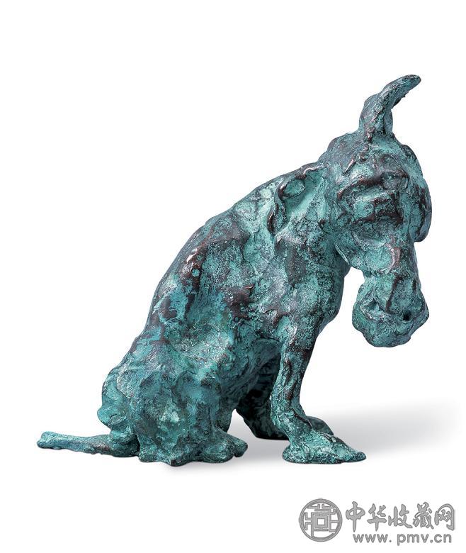 周春芽 2005年作 绿狗 青铜