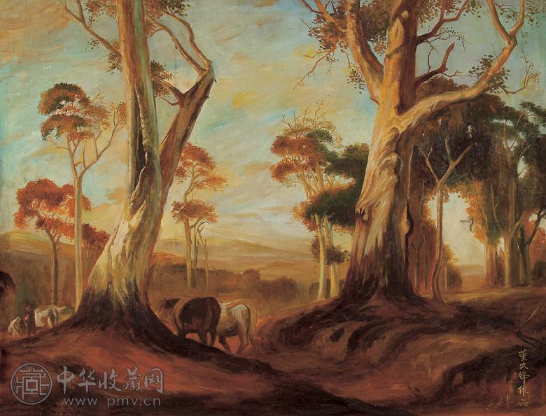 董文峰 风景 布面油画