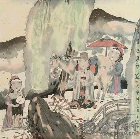 于水 1998年作 十分春色属维泉 镜心 水墨纸本