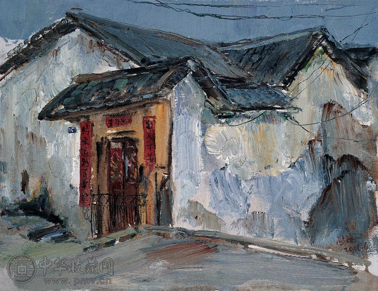 崔国强 2006年作 老屋 布面 油画
