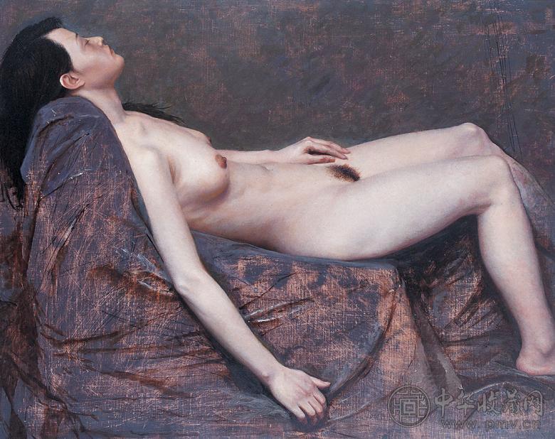 徐芒耀 2004年作 女人体 布面 油画
