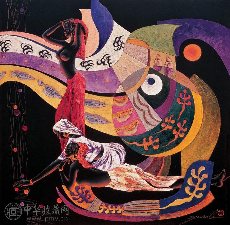 余家乐 清流 油画 画布