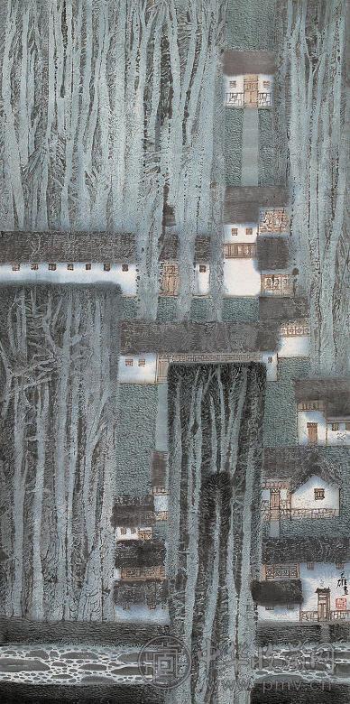 蔡天雄 具区林宝 立轴 设色纸本