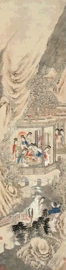 费丹旭 红楼十二金钗 立轴 设色纸本