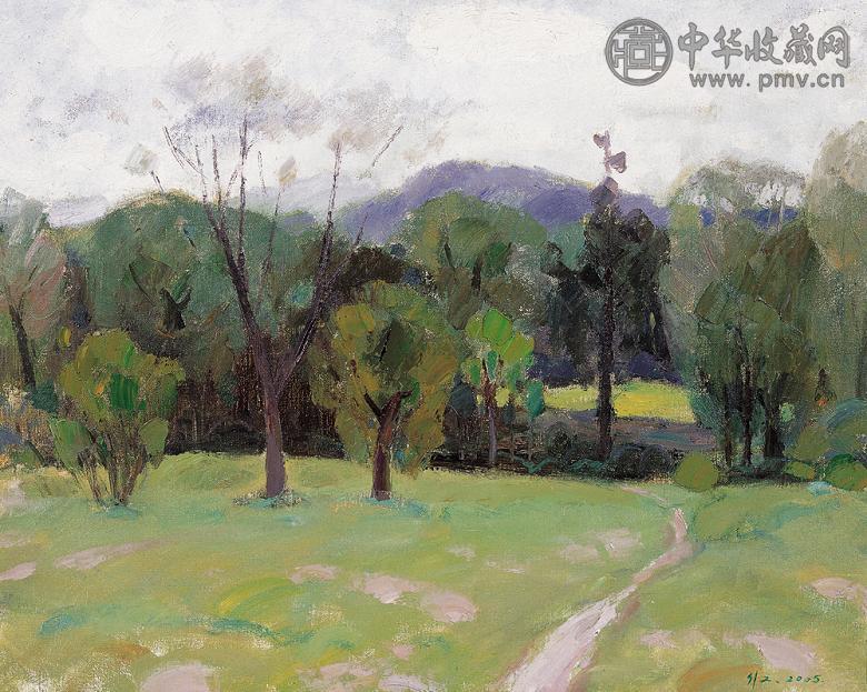 沈行工 1982年作 秋天的田野 布面油画