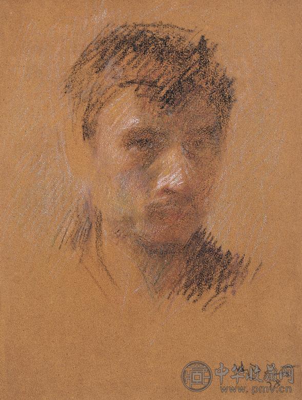 何多苓 人像 纸本 素描