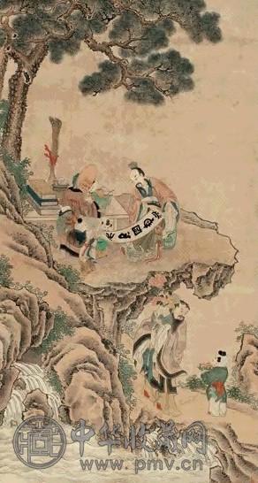 程致远 人物 立轴 设色纸本