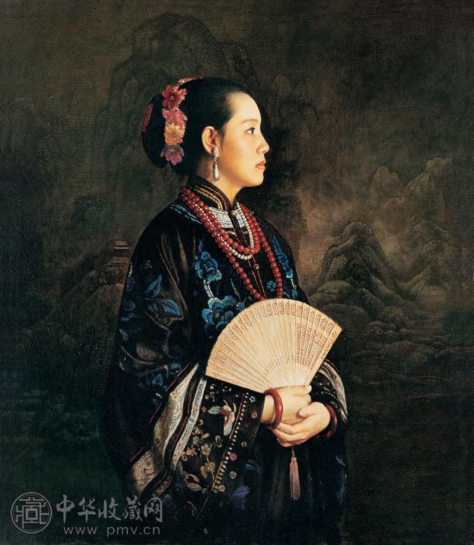 姜国芳 1993年作 福晋 油彩 布面