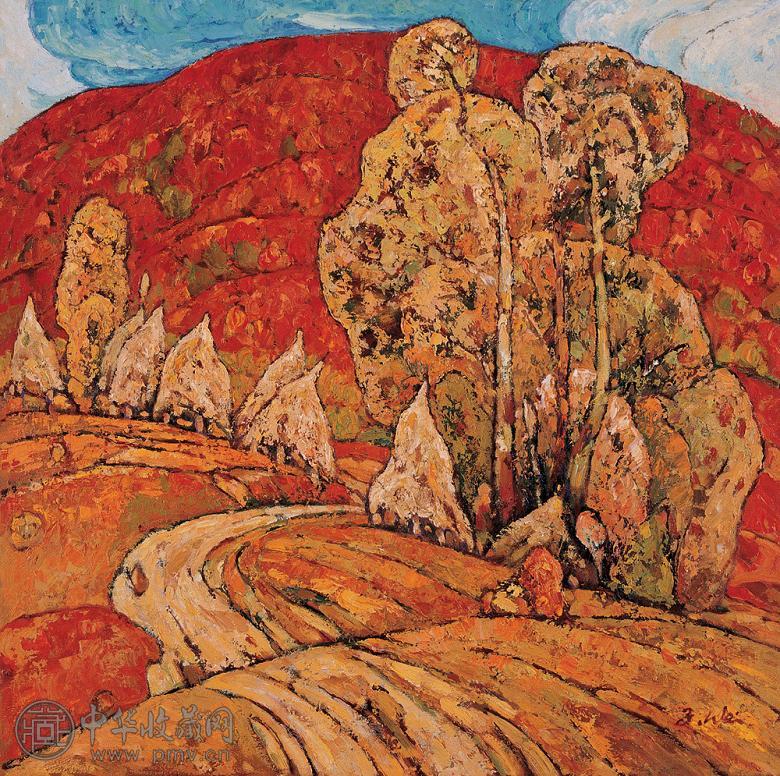 魏照平 秋艳 布面 油画