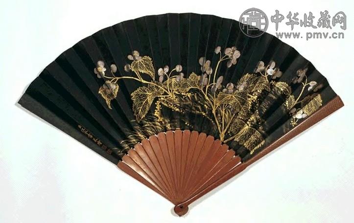 汪承霈 描金花卉、扇面设色纸本