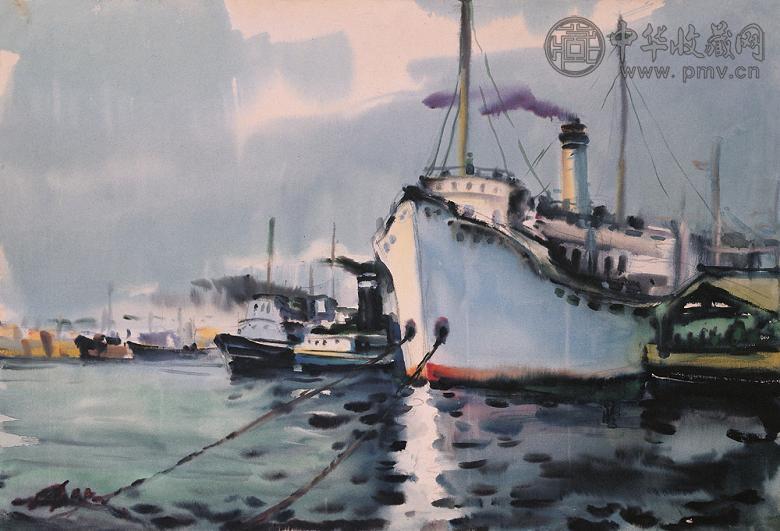 冉熙 巨轮 纸本 水彩