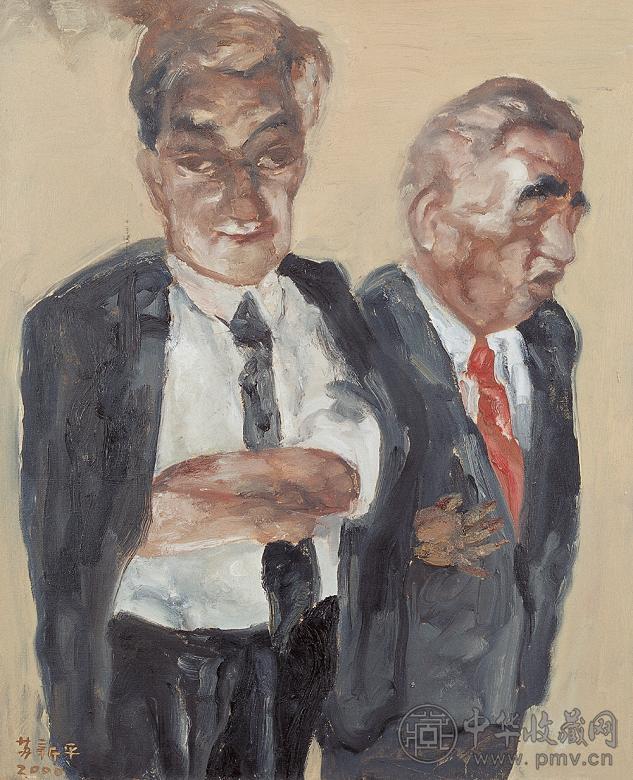 苏新平 2000年作 寂静的小镇 布面油画