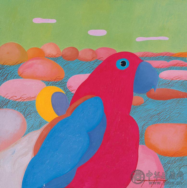 王向明 鸟系列 布面 油画