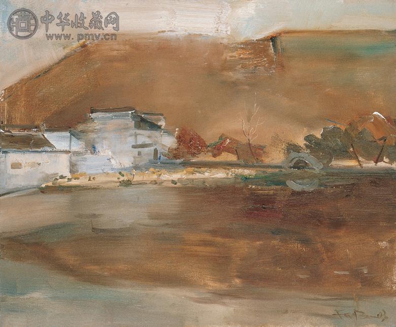 范勃 2003年作 徽色风景之八 布面 油画