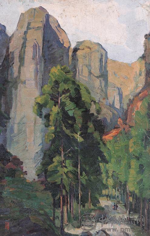 费以复 风景 布面 油画