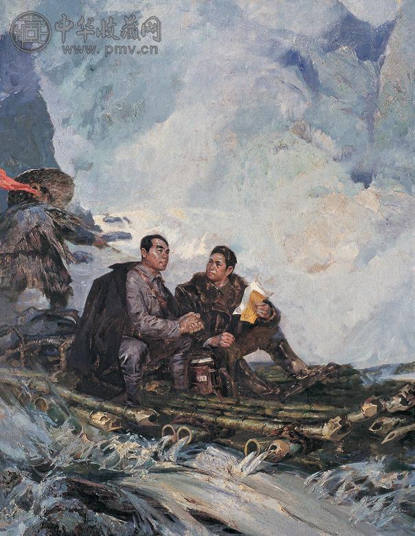 萧瀚 皖南事变 布面 油画