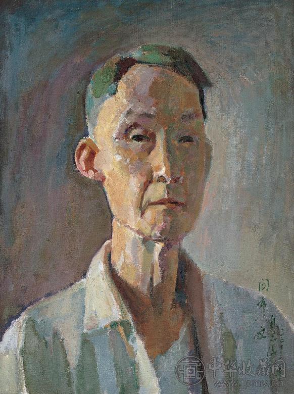 闵希文 2002年作 自画像 布上 油彩