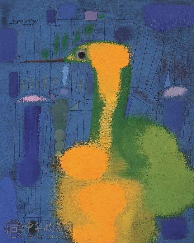 王向明 小鸟 布面 油画