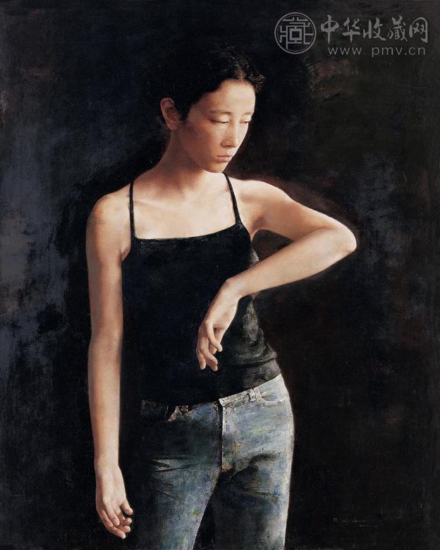 郭润文 2001年作 舞者 油彩 布面