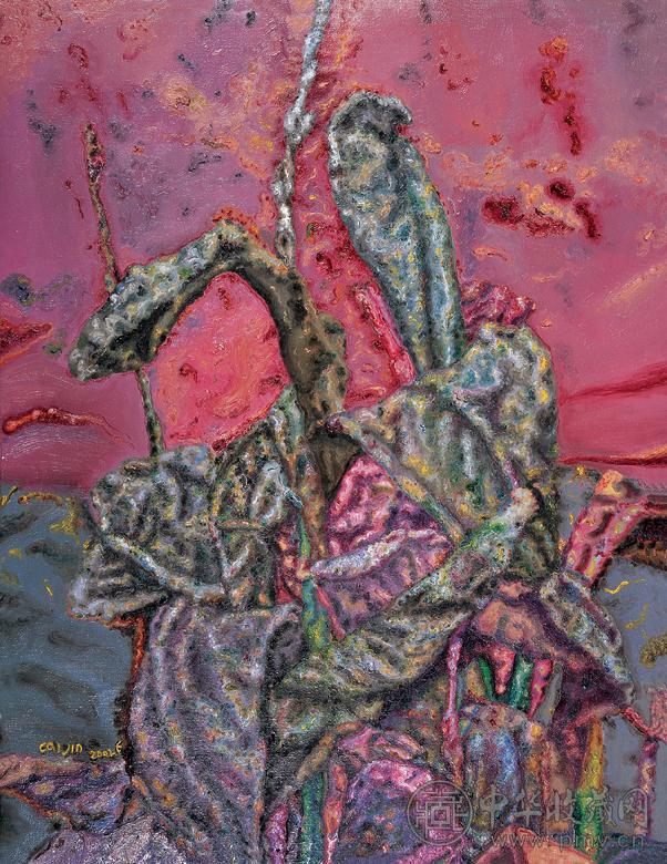 蔡锦 美人蕉 油画 画布