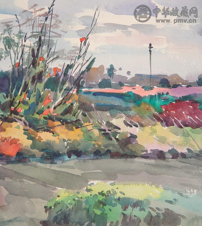 涂克 风景 纸本 水彩