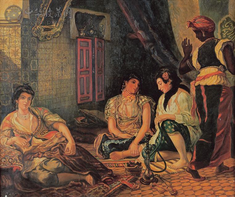 卡布尼亚 在后宫 布面油画