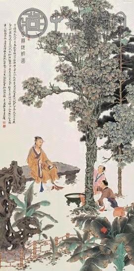 当代 任重 云林洗桐 轴