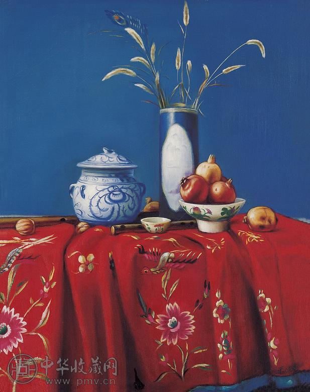 魏景明 静物 布面 油画