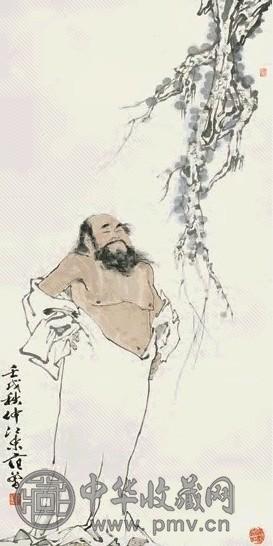 范曾 人物 立轴 设色纸本