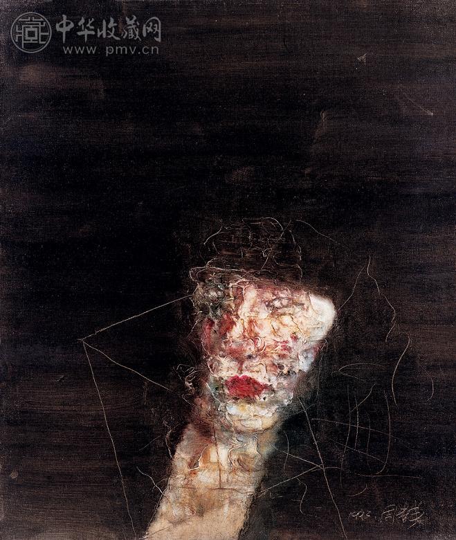 周春芽 谜样的女人 油画 画布