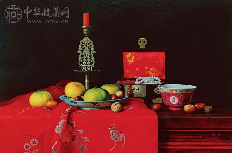 曹以宏 2004年7月作 静物 布面油画