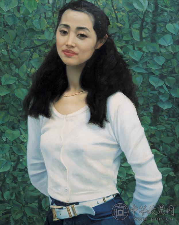 胡建成 1989年作 刘蓓像 布面 油画