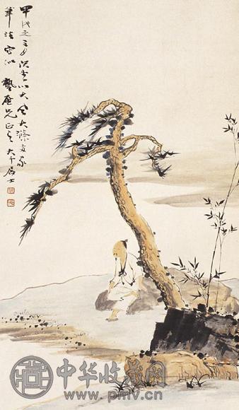 张大千 人物 立轴