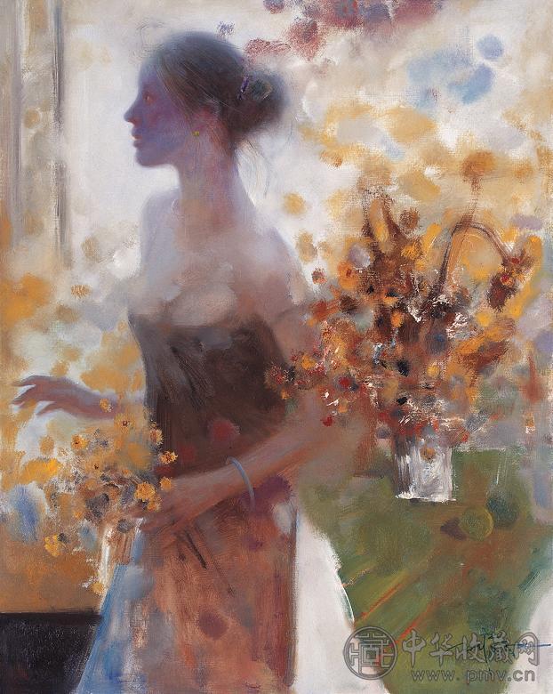 邢健健 人物 布面 油画