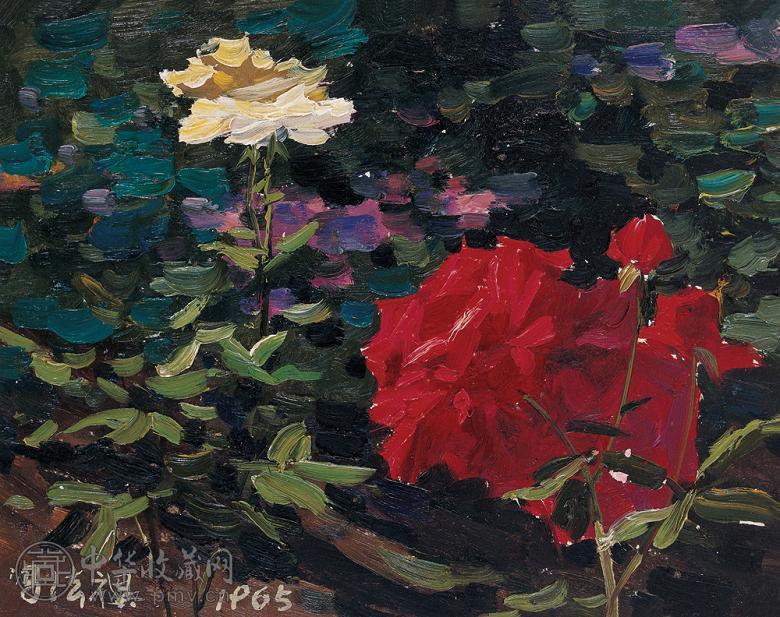 冯法祀 1965年作 花卉 布面 油画