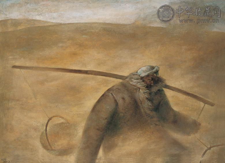 邱克 1985年作 黄土风 布面 油画