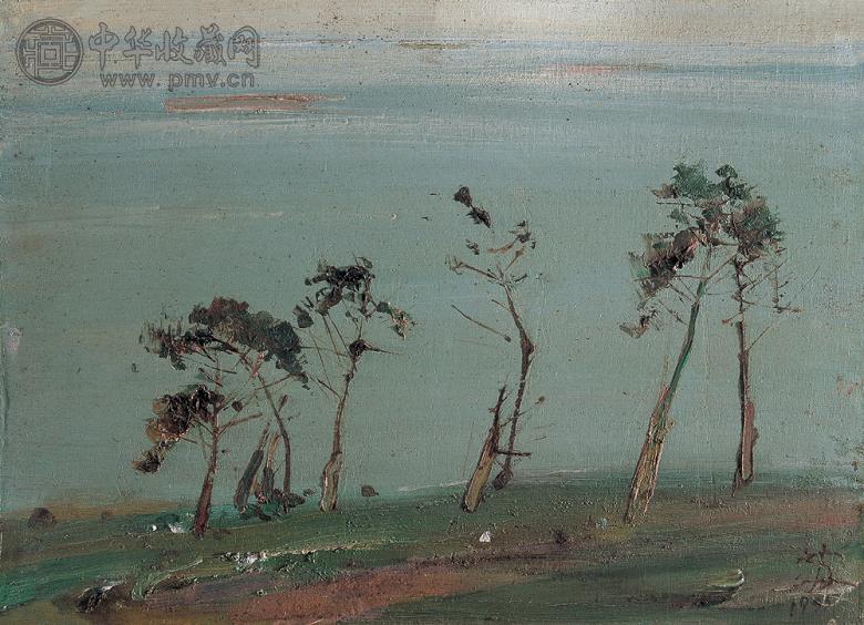 苏天赐 1995年作 太湖春意 布面 油画