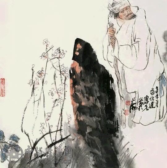 方增先 1991年作 暗香浮动 镜片连框 设色纸本