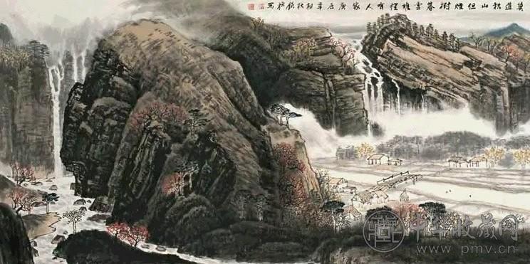 许钦松 2000年作 秋山图 镜心 设色纸本