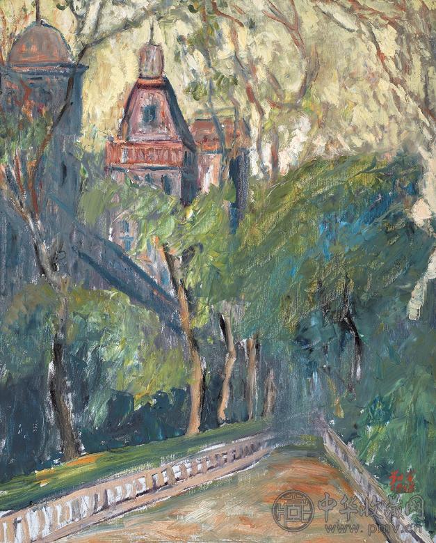 刘戈 风景 木板 油画