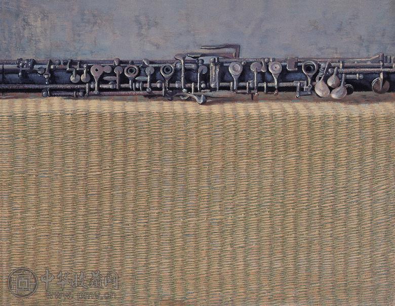 黄鸣 萨克斯 布面 油画