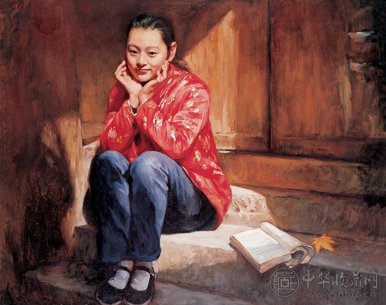 管建新 暖冬书声 油画 画布