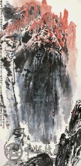 林锴 1978年作 紫荆关 立轴 水墨纸本