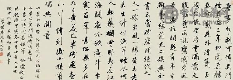 王文治 行书 镜心 笺本水墨