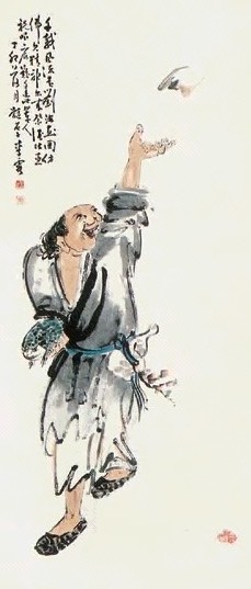 李霞 刘海戏金蟾 立轴 纸本