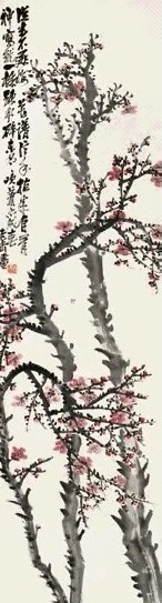 吴昌硕 梅花疎影 镜心 设色纸本