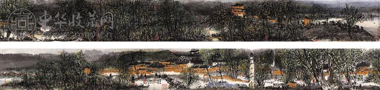 曾宓 2004年作 书画合璧 手卷 设色纸本