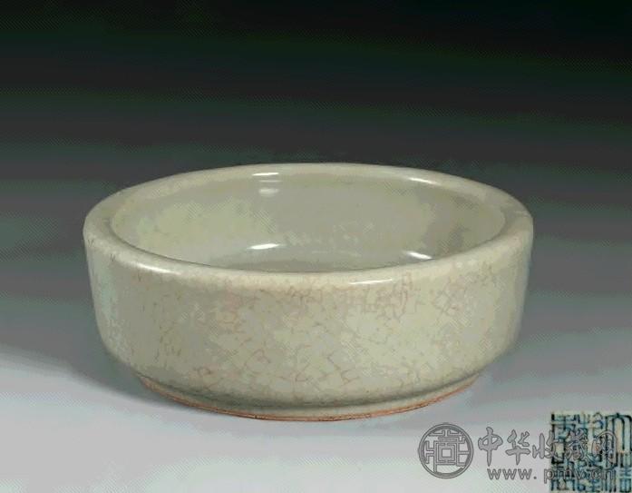 清乾隆 仿哥釉圆洗