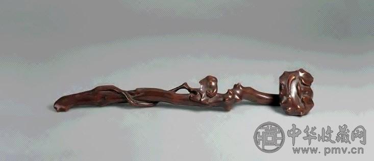 清 黄杨木灵芝纹如意